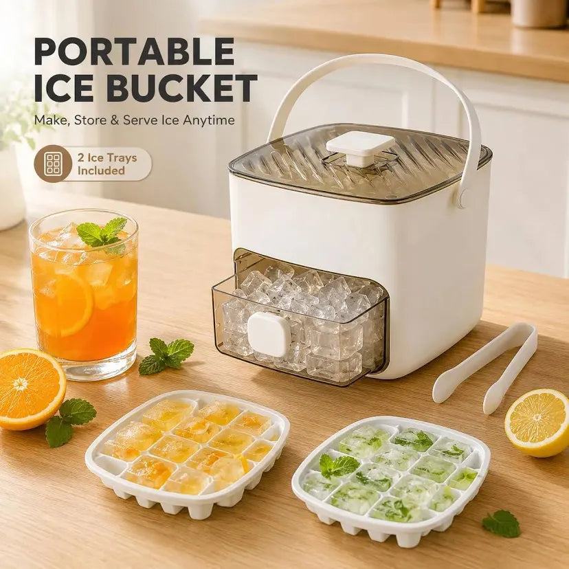 Glacia™ | 2-in-1 Press-to-Release Ice Cube System & Storage